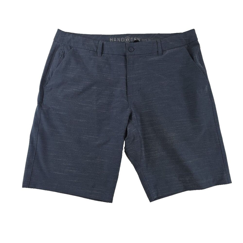 Hang Ten Golf Everyday Hybrid Shorts Men 38 Blue Drawstrings Lightweight Stretch